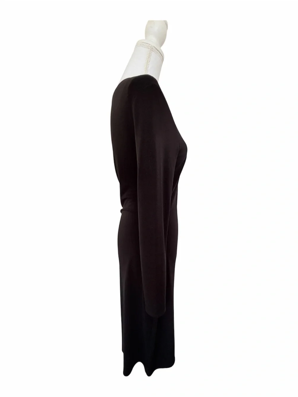 Laundry By Shelli Segal One-Shoulder Black Midi Dress Size 10 - Picture 4 of 10